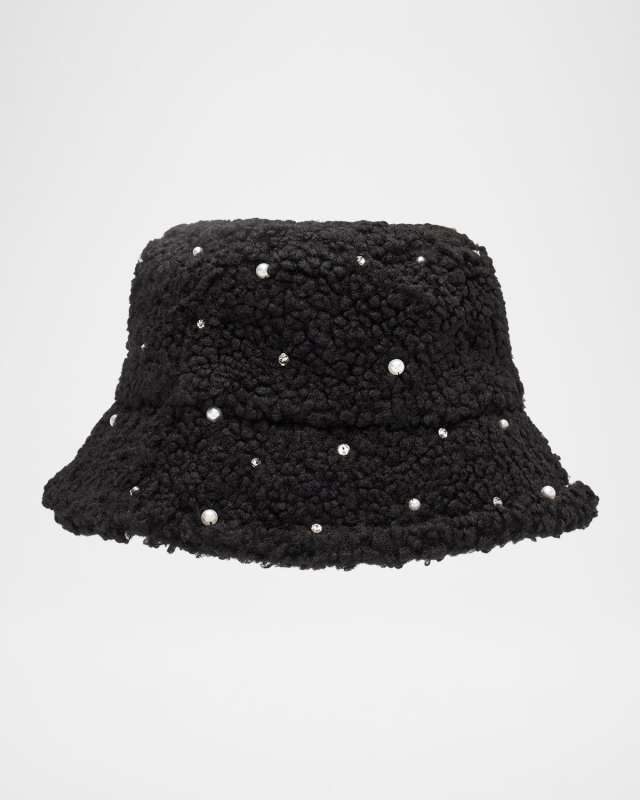 Curly Embellished Bucket Hat